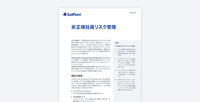 SailPoint 非正規社員リスク管理ソリューション