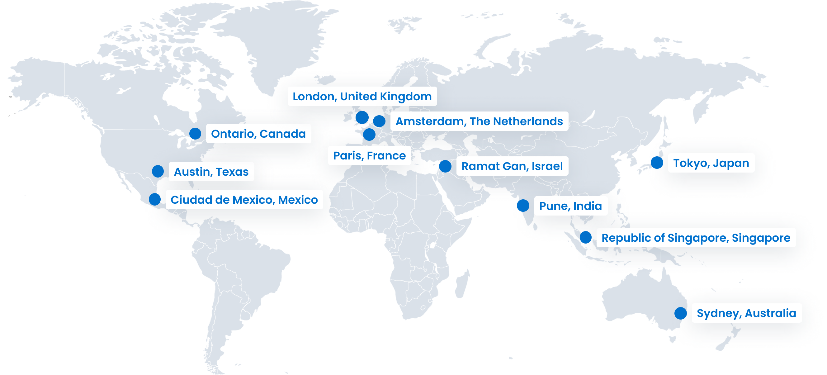 Mapa del alcance global